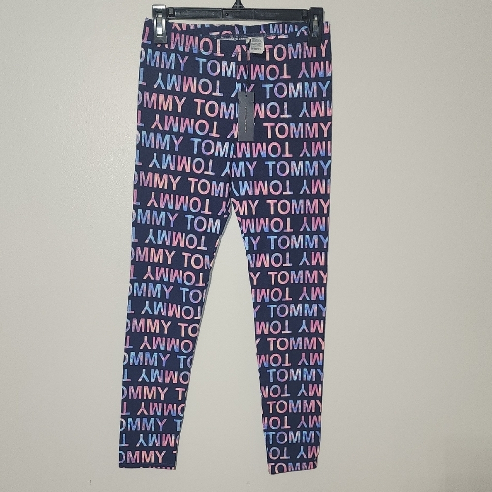Tommy Hilfiger Kids Blue and Pink Logo Leggings